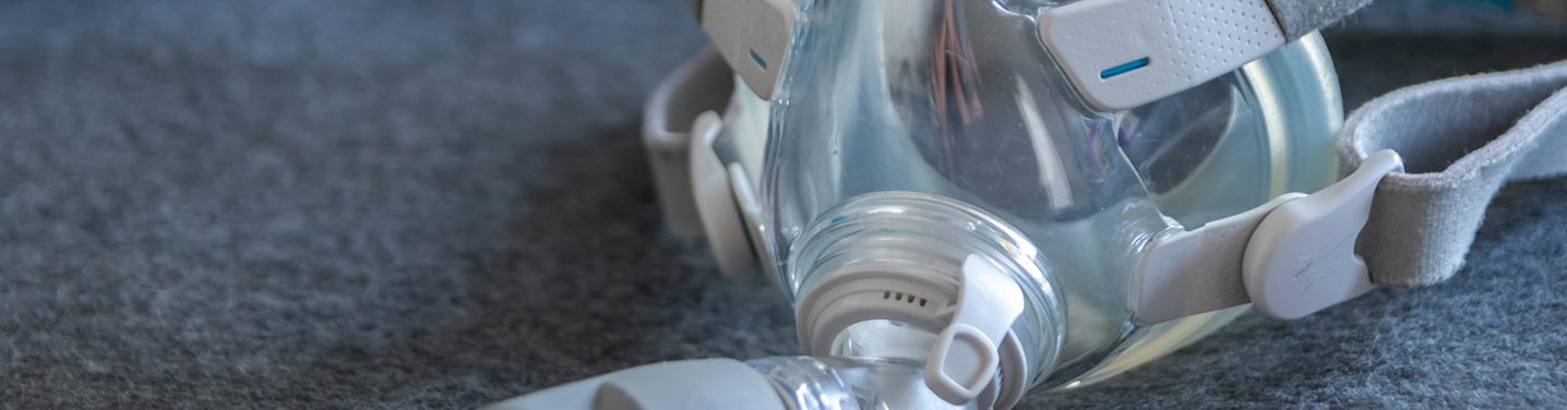 Close-up of a CPAP mask